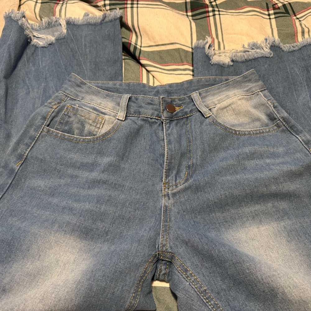 Casual Distressed Blue Boyfriend Jeans